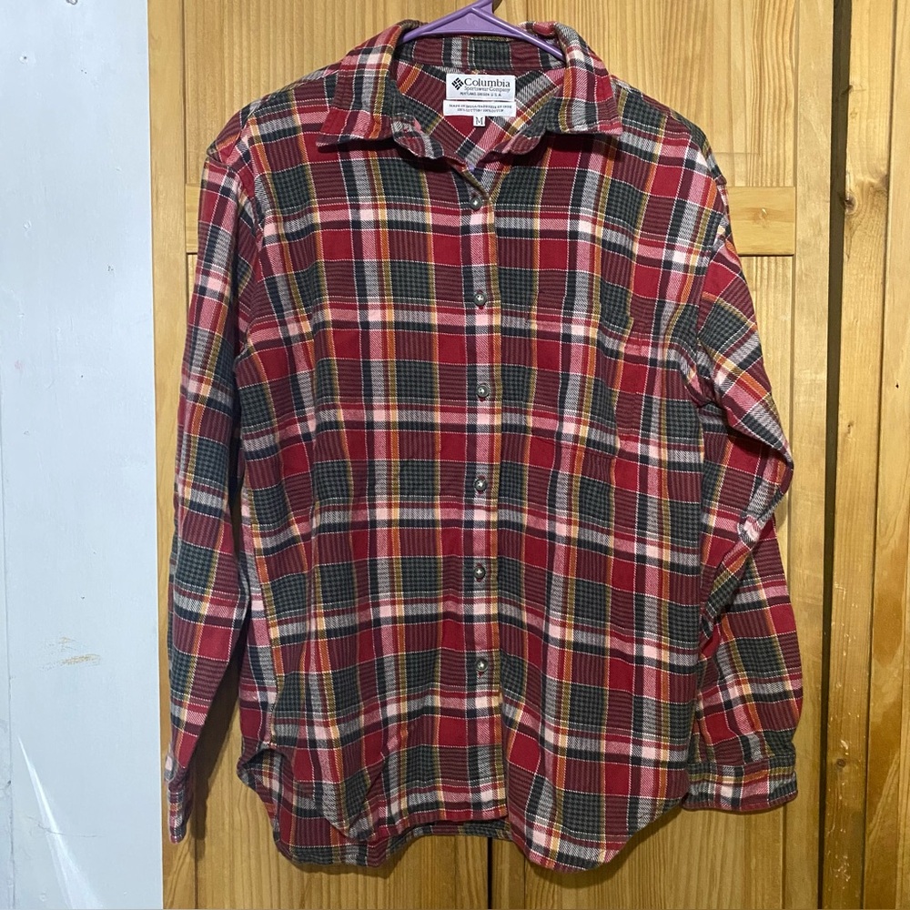 🍁Columbia, Women’s Size Medium, Vintage Fall ‘97, Button Down Flannel